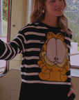 Garfield striped knit sweater